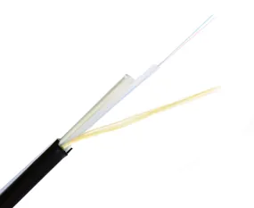 12 Strand Fiber, SM, 9/125, PE Jacket, Flat Drop, Dry Loose Tube, Gel-Free,Water Block, Toneable, Black (Sold Per Foot)