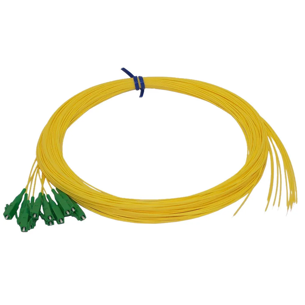 3m LC/APC 12-Fiber OS2 Singlemode Simplex 9 micron - 900um Pigtail - Yellow