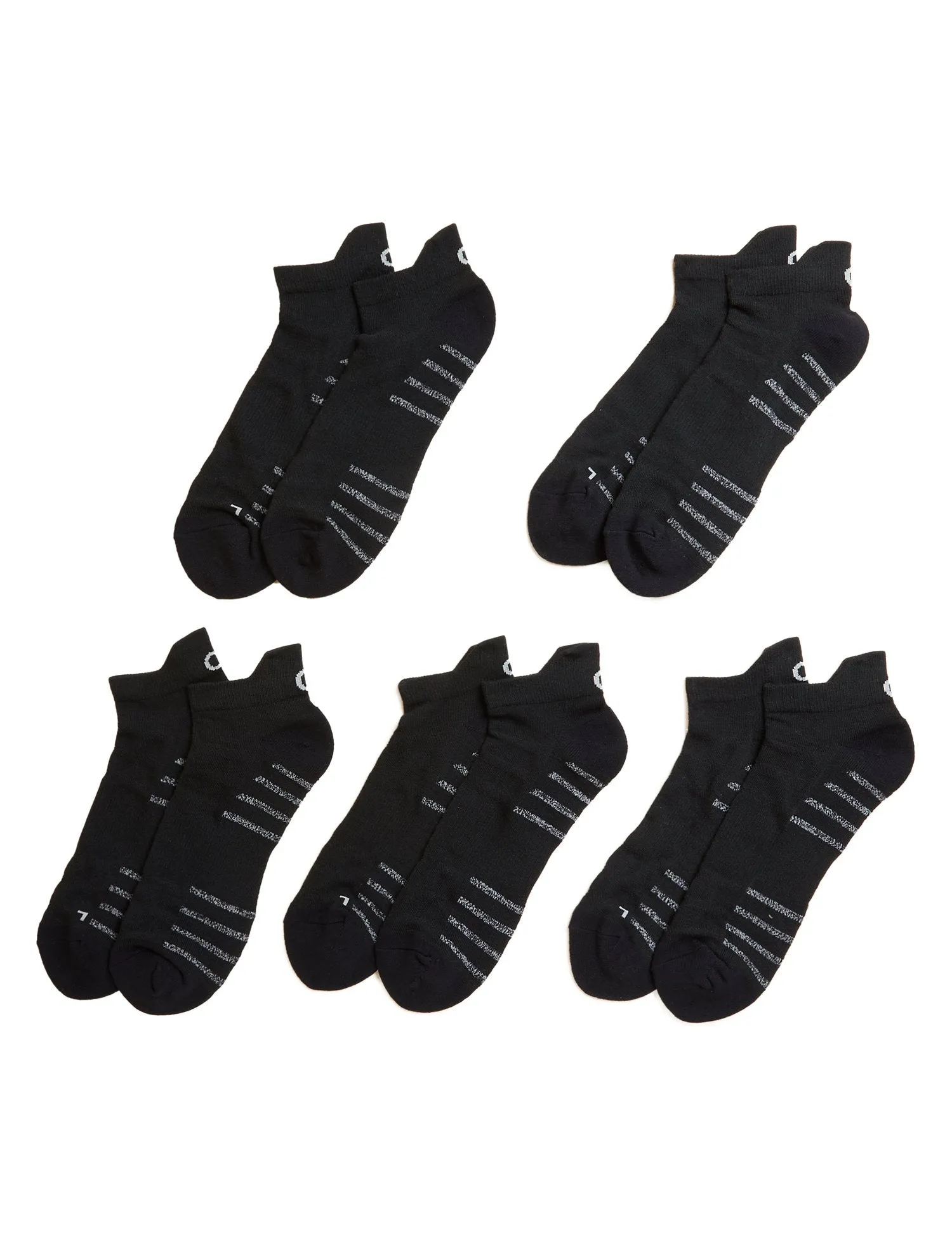 5 Pairs of Freshfeet™ Cotton Rich Diagonal Striped Sports Socks