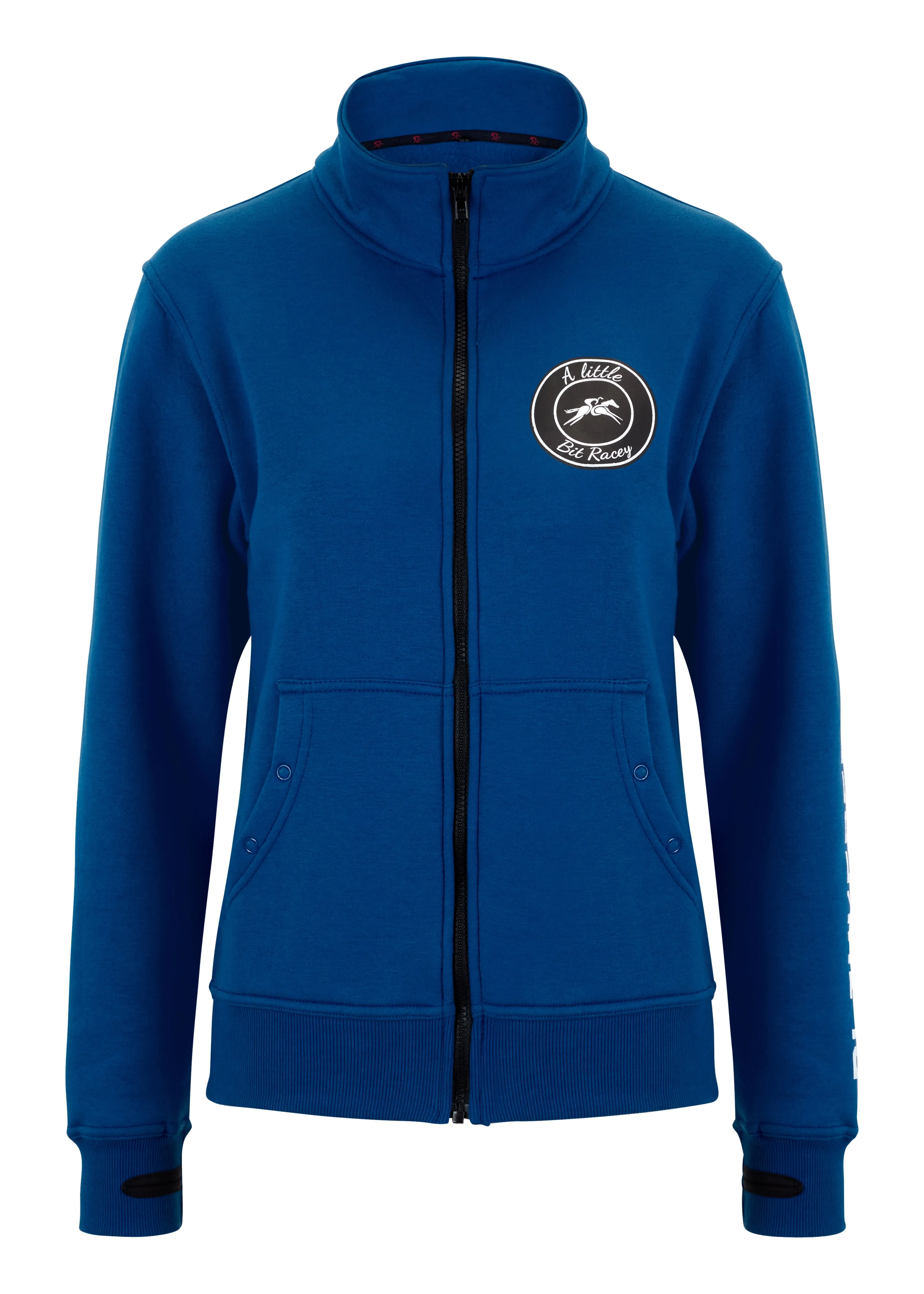 Adults Zip Up Sweatshirt - A Little Bit Racey - Blue