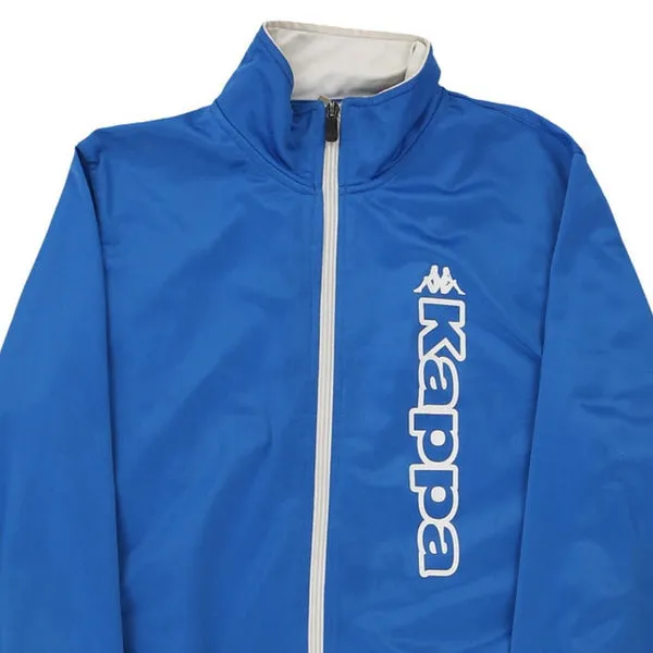 Age 14 Kappa Spellout Track Jacket - XL Blue Polyester