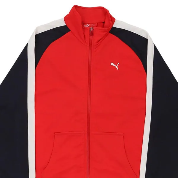 Age 14 Puma Track Jacket - XL Red Polyester