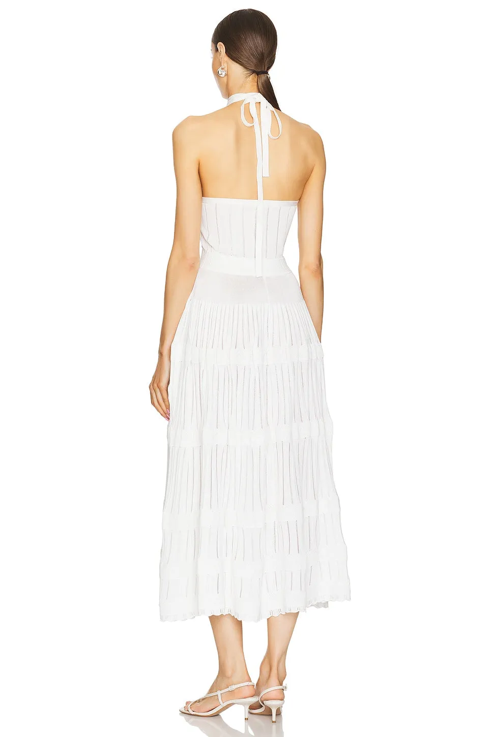 Alexis Myla Knit Halter Dress in White