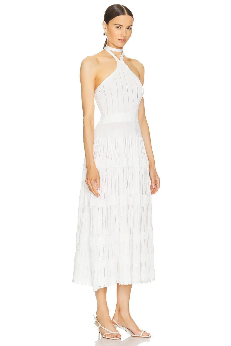 Alexis Myla Knit Halter Dress in White