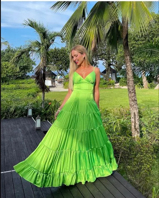 Apple Green Prom Dresses Long Evening Dresses      fg2169