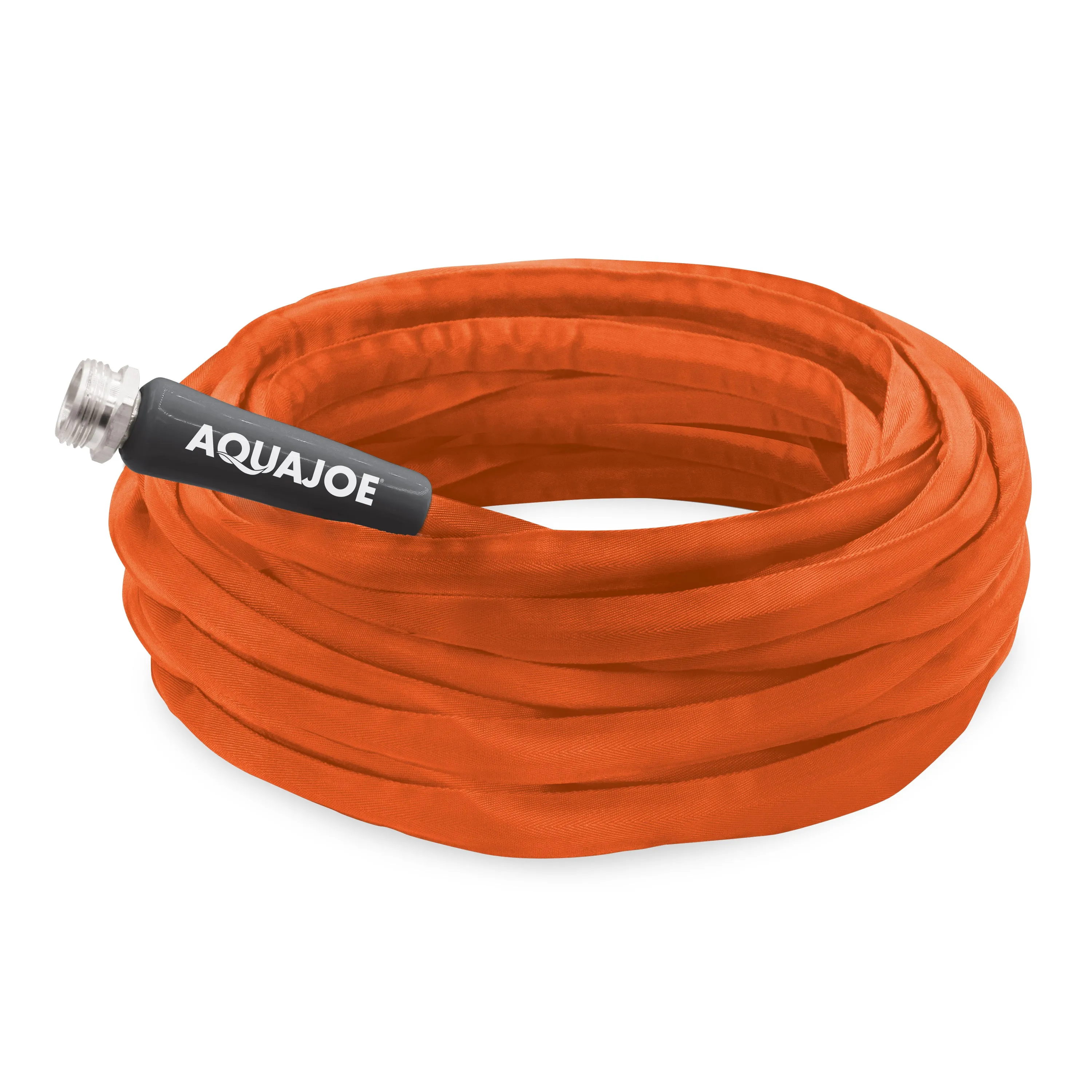 Aqua Joe AJFJH75-34-CTR Non-Expanding Kink-Resistant Contractor Grade FiberJacket Hose | 75-Ft | 3/4-in | 650-PSI BURST (Orange)