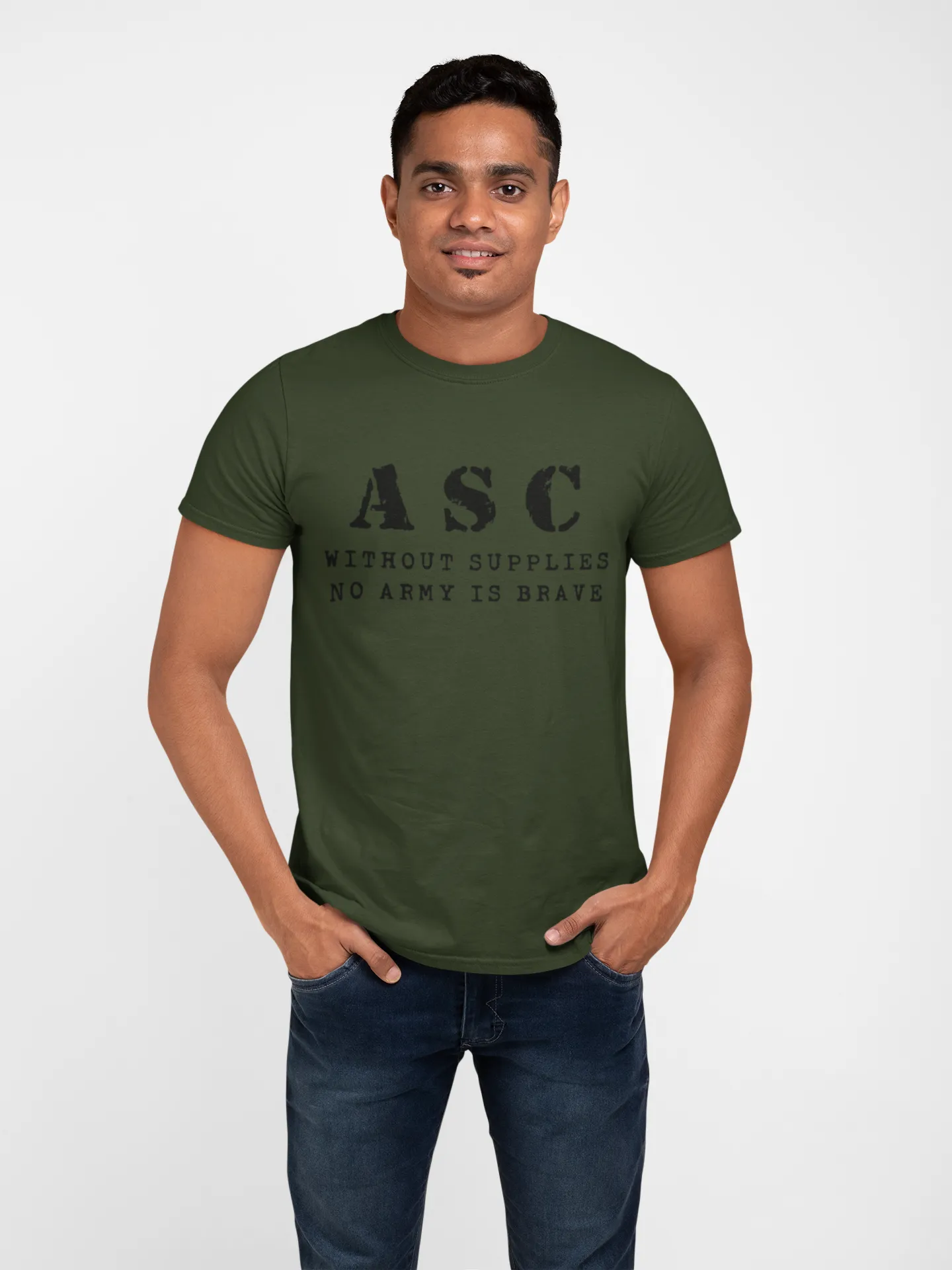 ASC T-shirt - ASC, Without Supplies, No Army Is Brave (Men)