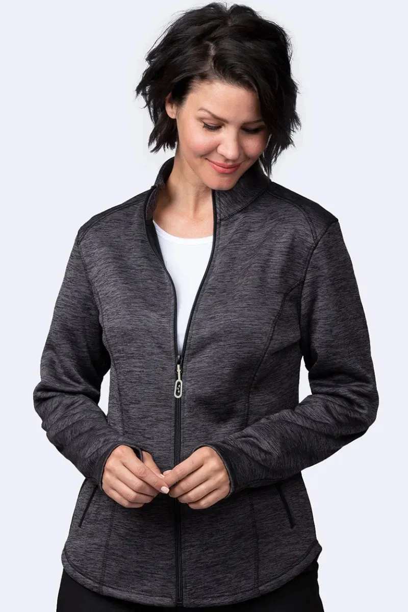 Ava Therese Women's Bonded Fleece Jacket | Heather Grey