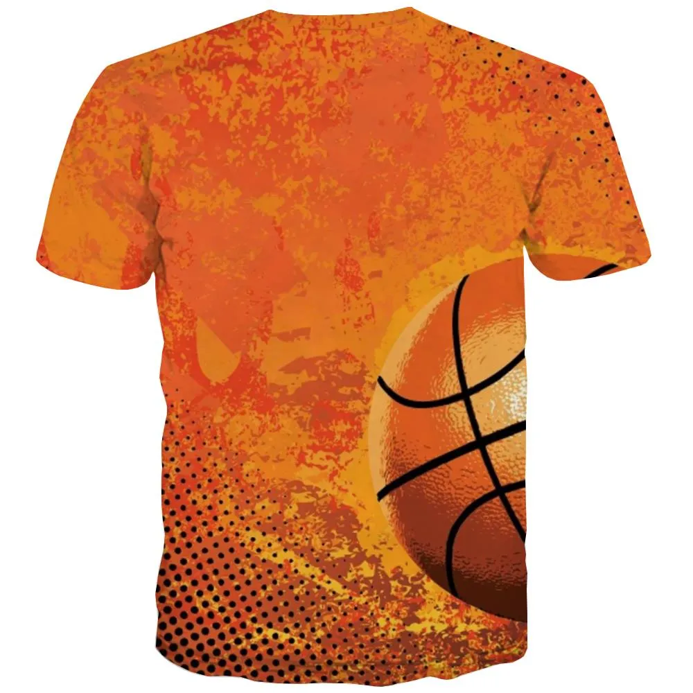 Basketball T shirts Men Night View T-shirts 3d Galaxy Shirt Print City Tshirt Anime