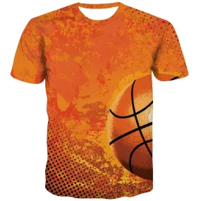 Basketball T shirts Men Night View T-shirts 3d Galaxy Shirt Print City Tshirt Anime