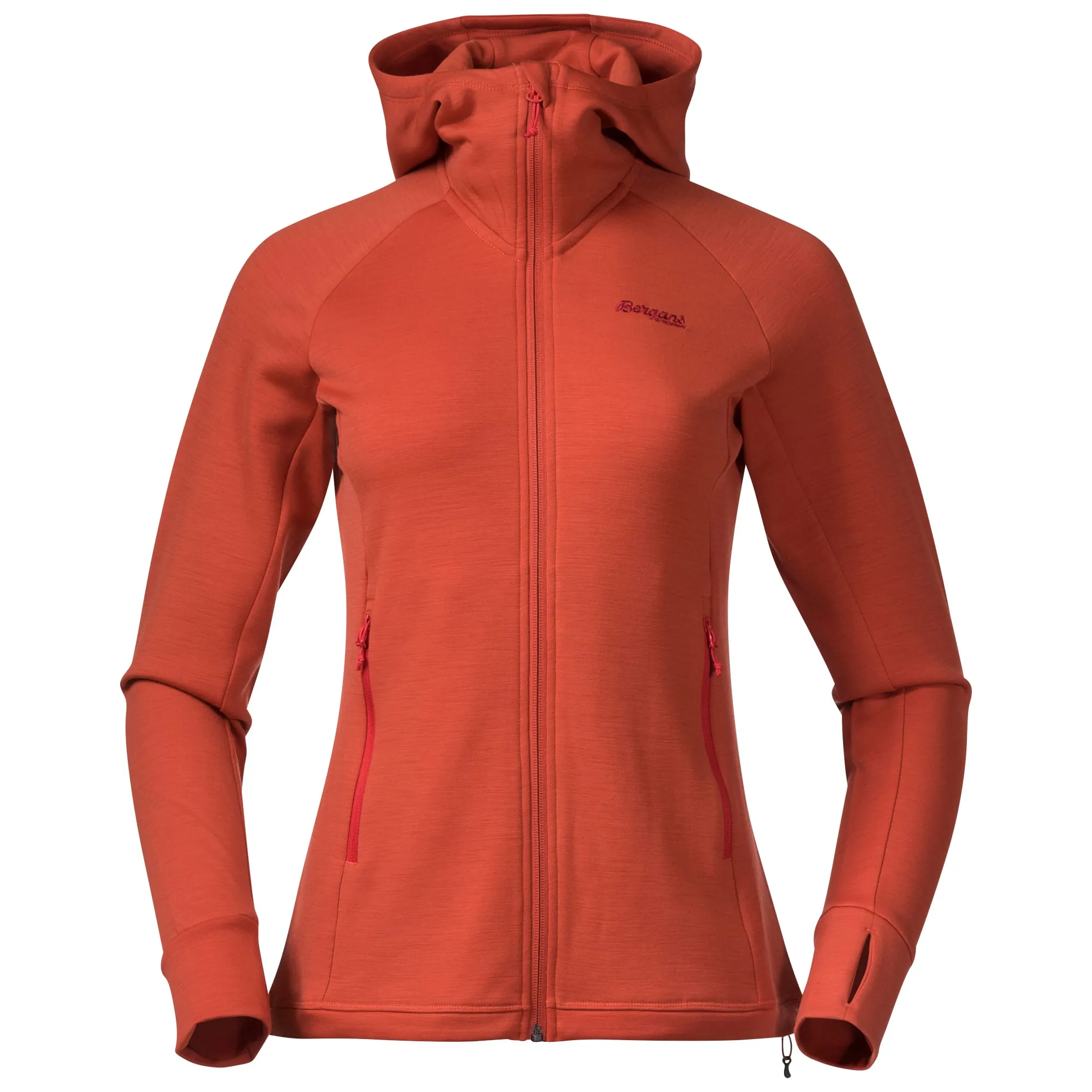 Bergans Women&#x27;s Ulstein Wool Hood Jacket Brick | Buy Bergans Women&#x27;s Ulstein Wool Hood Jacket Brick here | Outnorth