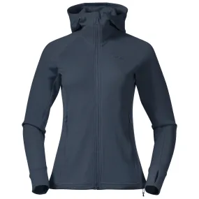 Bergans Women&#x27;s Ulstein Wool Hood Jacket Orion Blue | Buy Bergans Women&#x27;s Ulstein Wool Hood Jacket Orion Blue here | Outnorth