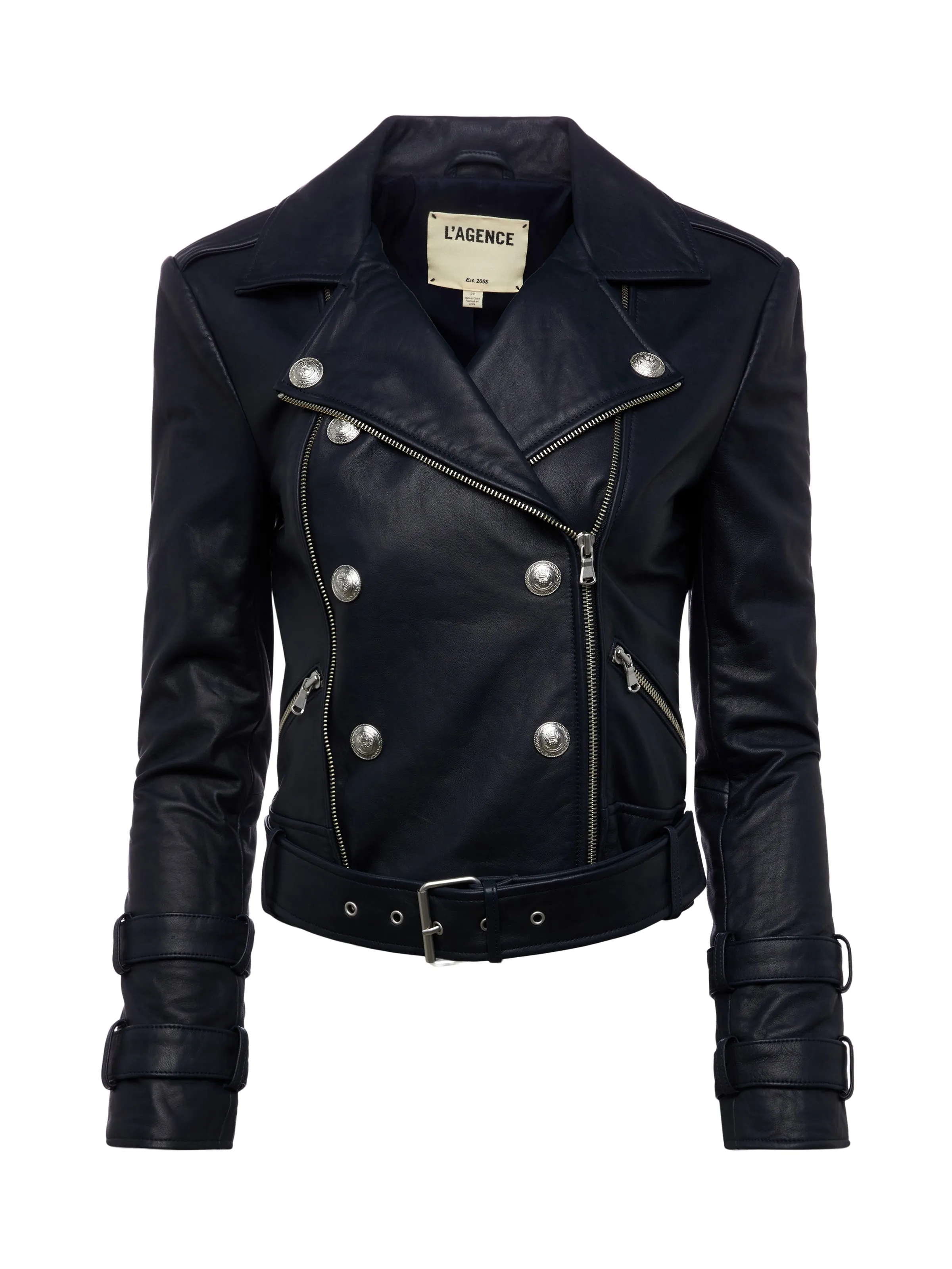 Billie Belted Leather Jacket