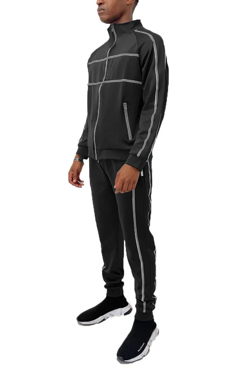 Black Jordan Tape Track Jacket Jogger Set