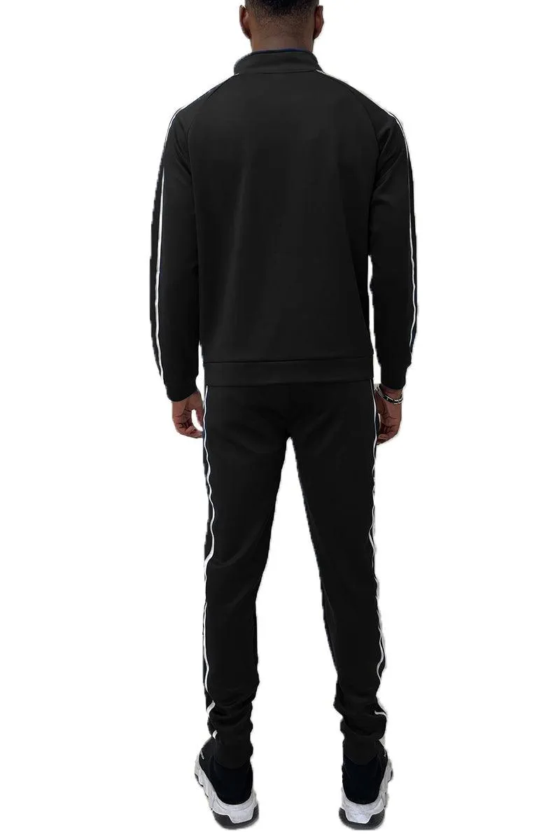 Black Jordan Tape Track Jacket Jogger Set