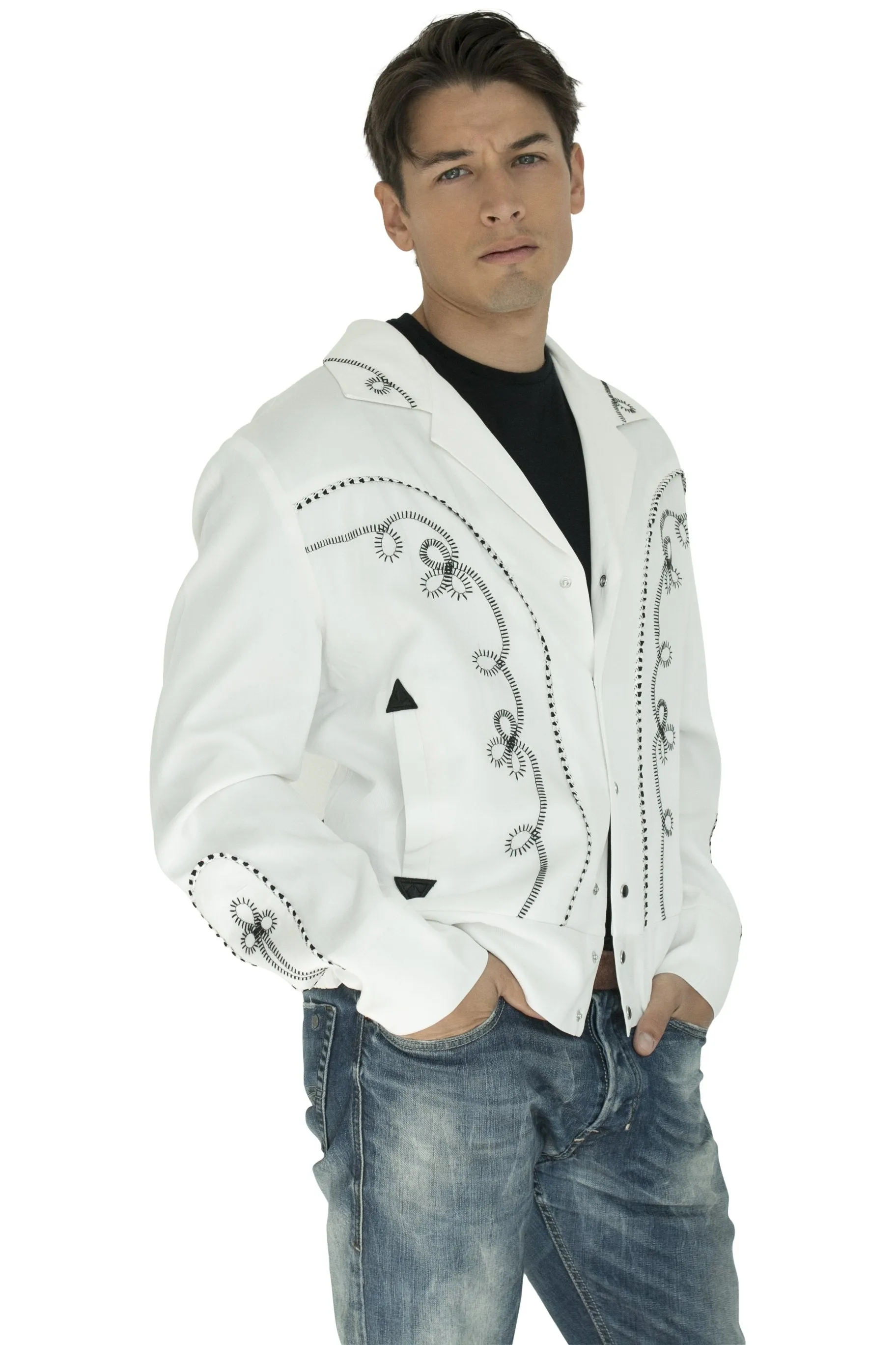 Bolero Men's Jacket White and Black