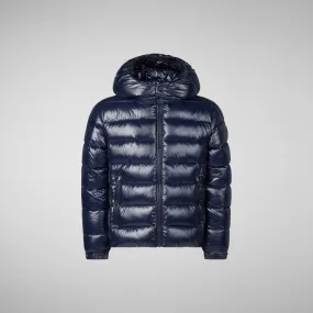 Boys' animal free puffer jacket Niles in blue black