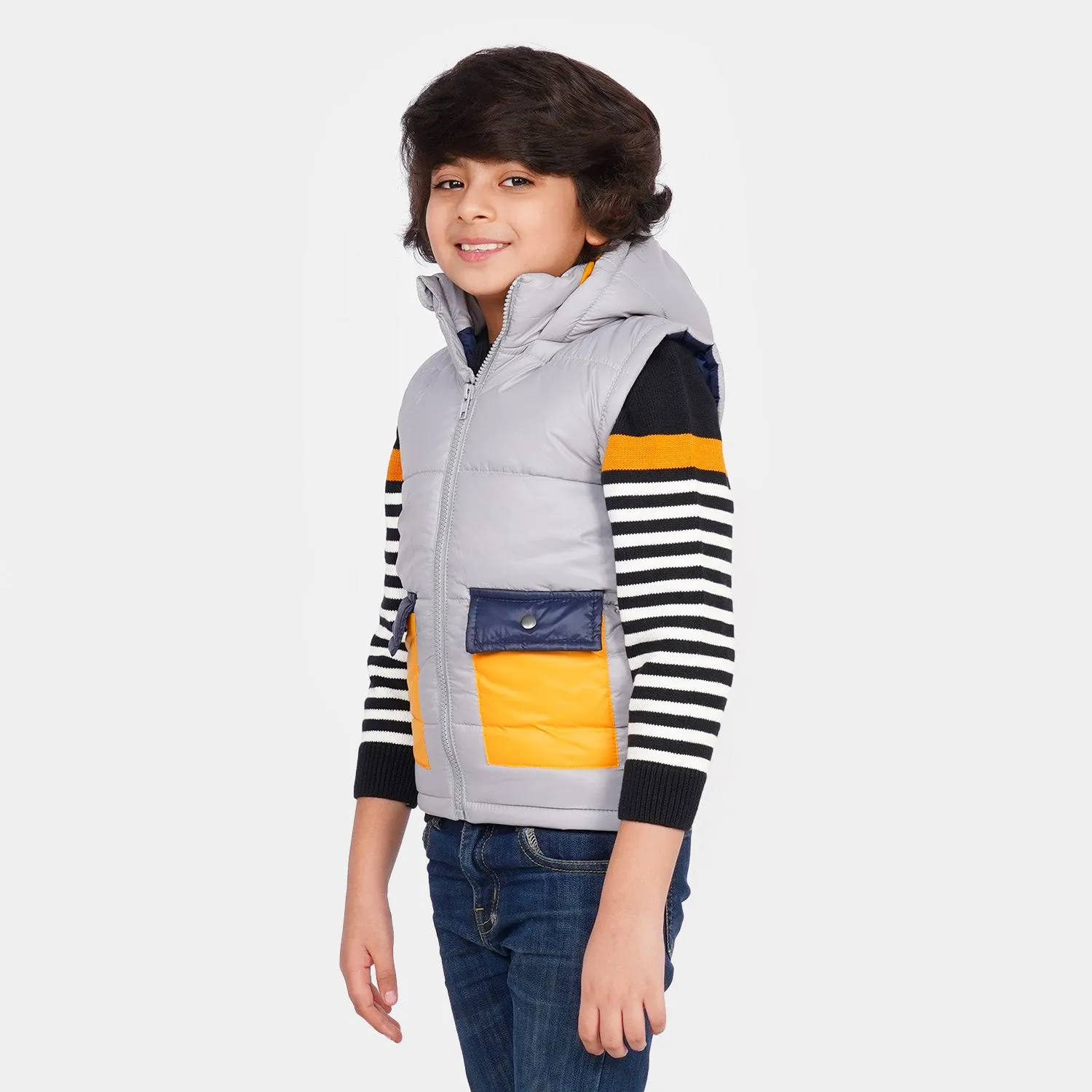 Boys Quilted Jacket S/L Hill Top - Surf Spray