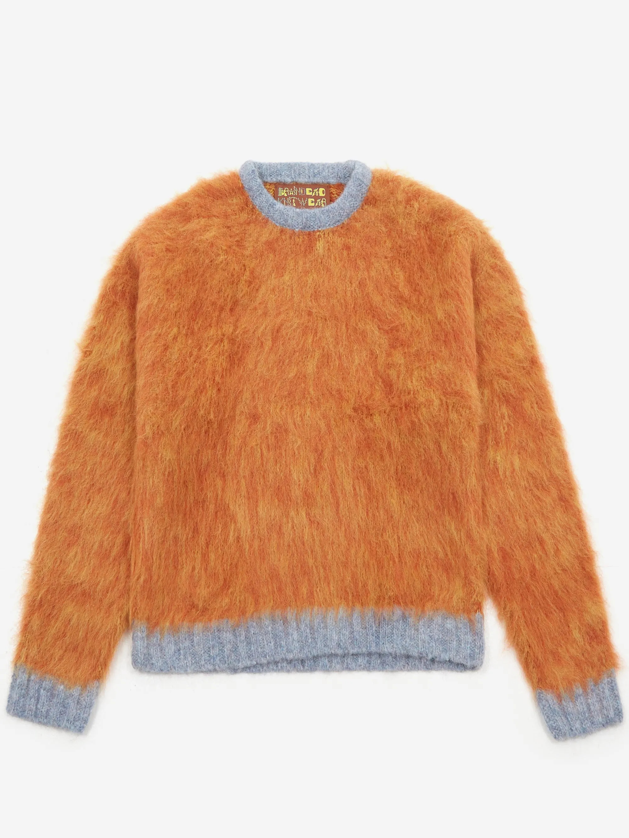 Brain Dead Marled Alpaca Crewneck Sweater - Orange