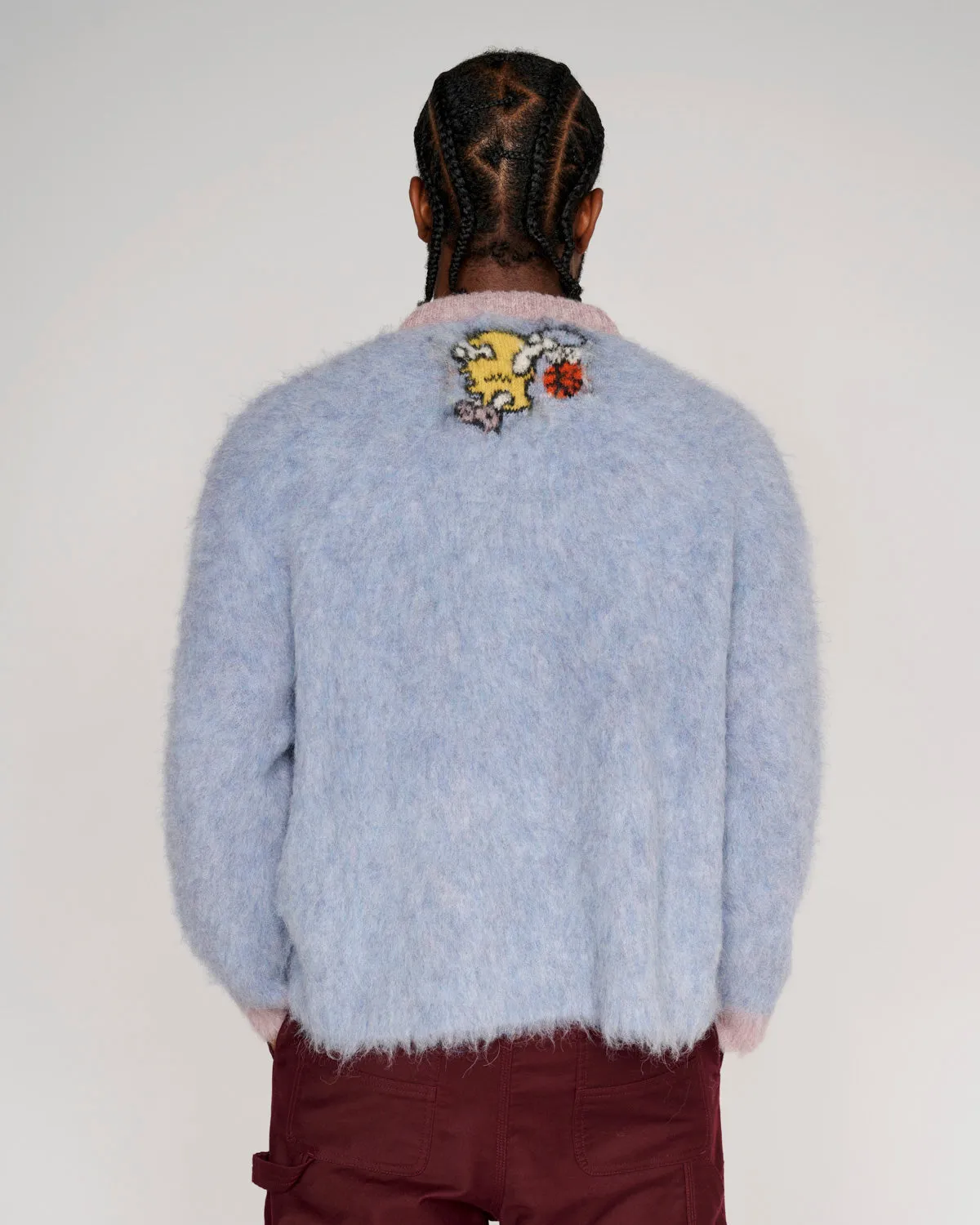 Brain Dead x NBA Los Angeles Lakers Alpaca Sweater - Ice