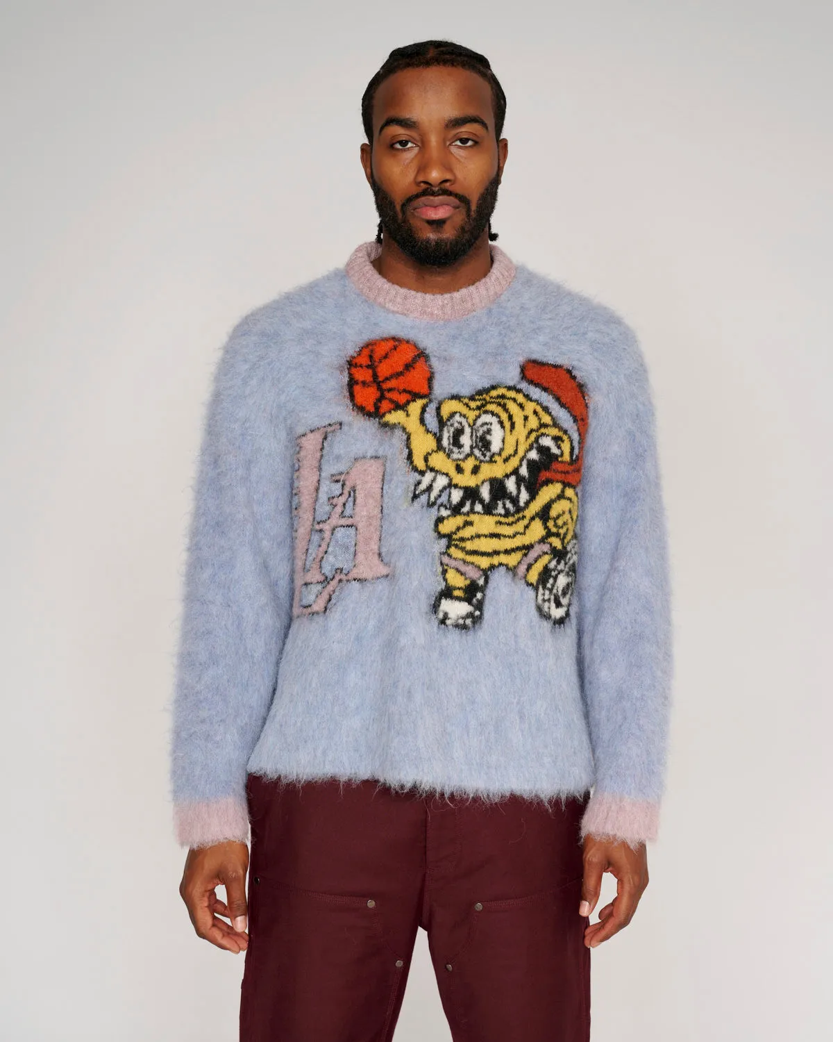 Brain Dead x NBA Los Angeles Lakers Alpaca Sweater - Ice