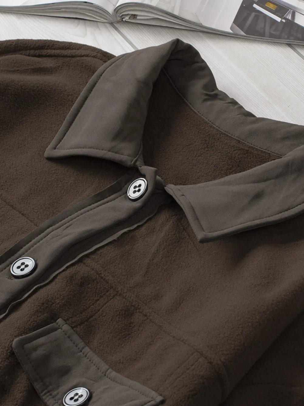 Brown Polar Fleece Jacket