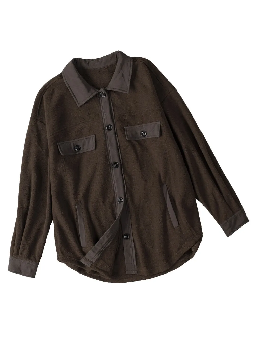 Brown Polar Fleece Jacket