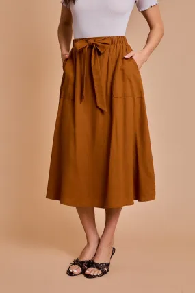 Caramel Midi Skirt