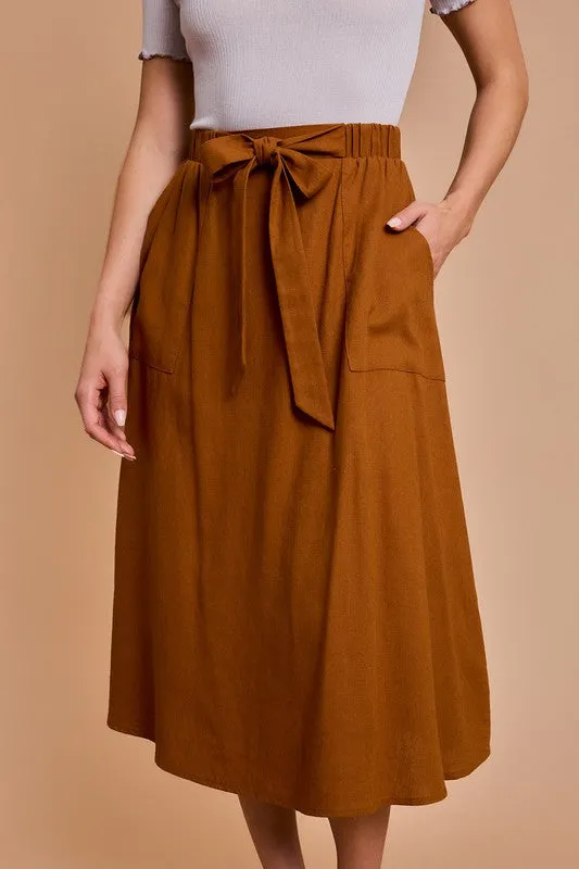 Caramel Midi Skirt