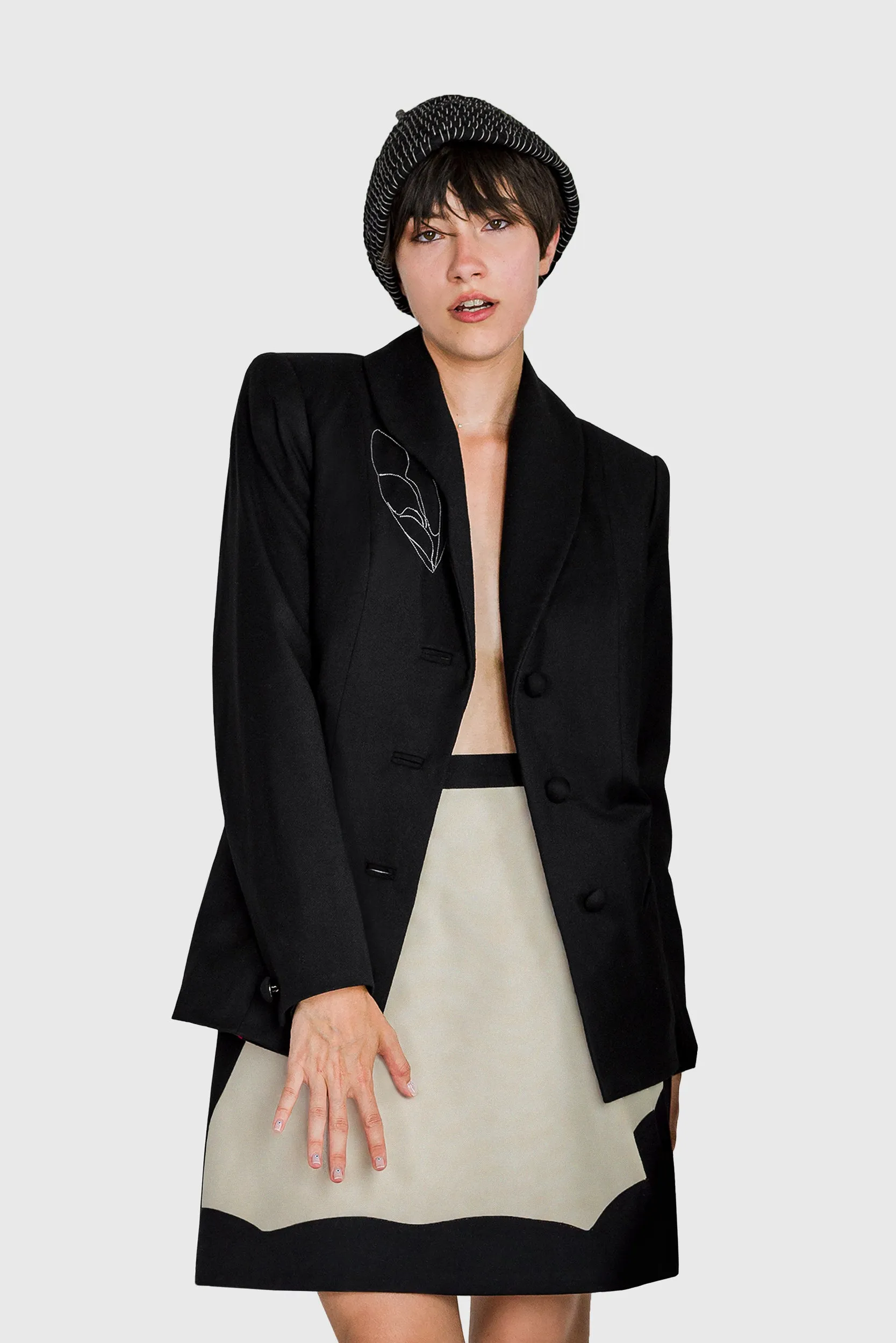 Cocoon Asymmetrical Tailored Jacket