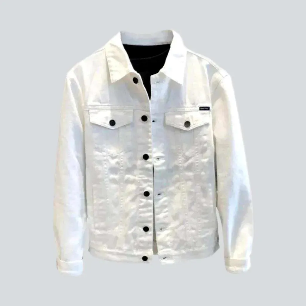 Color casual men's jeans jacket