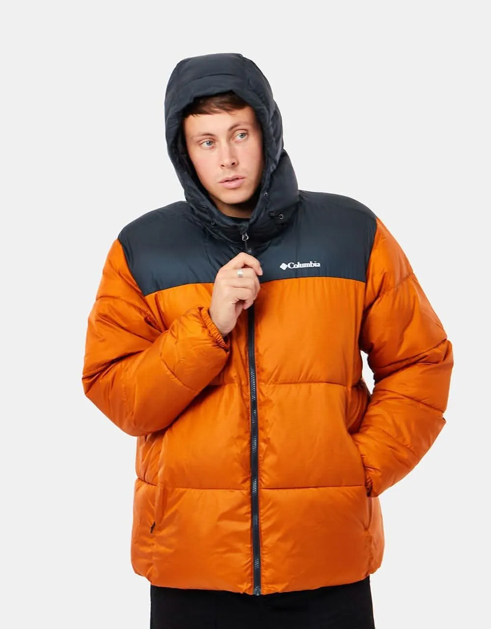 Columbia Puffect™ Hooded Jacket - Warm Copper/Black