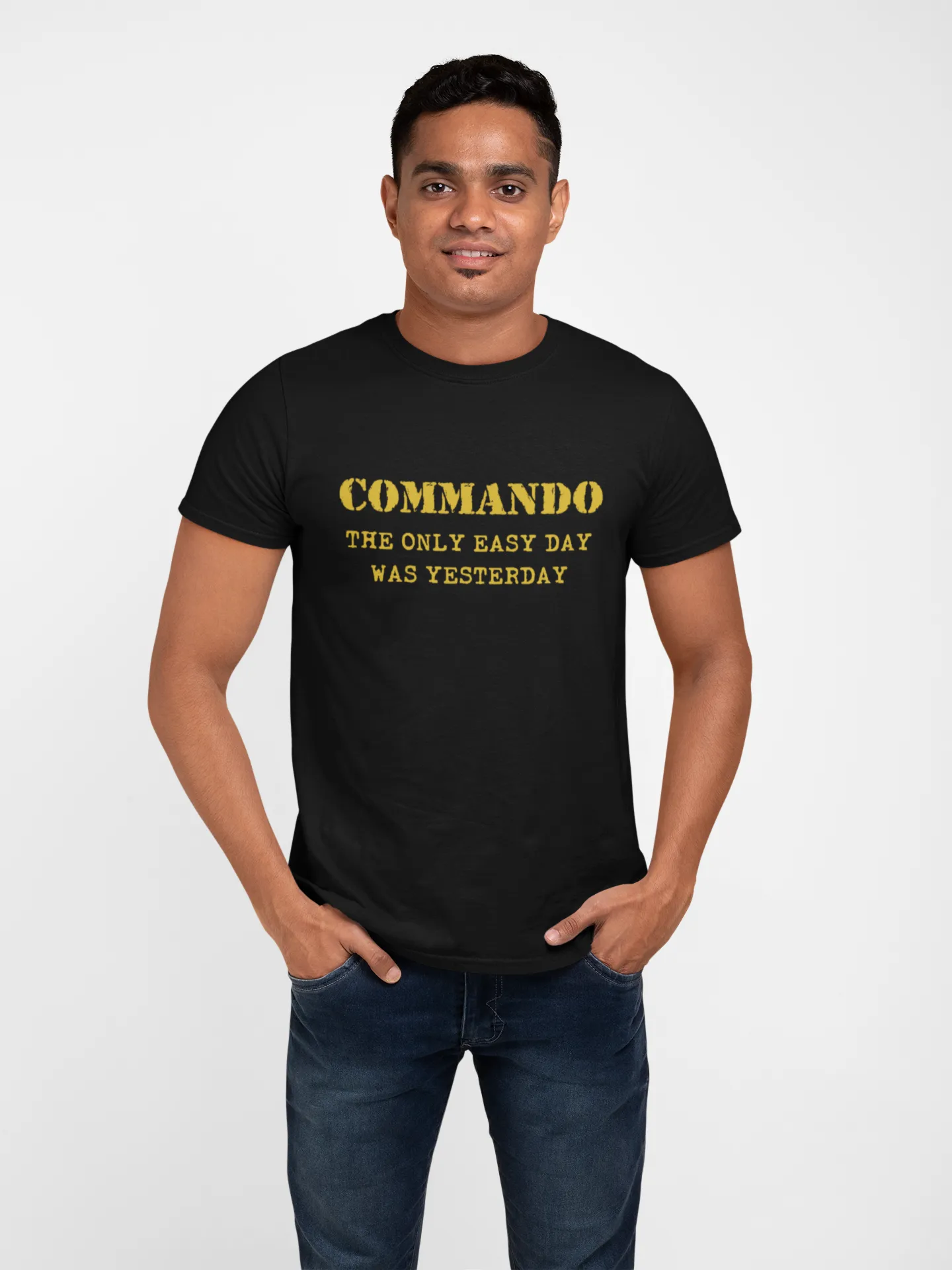 Commando T-shirt - Commando - The Only Easy Day Was Yesterday (Men)