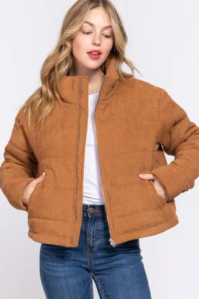 Corduroy Puffer Jacket