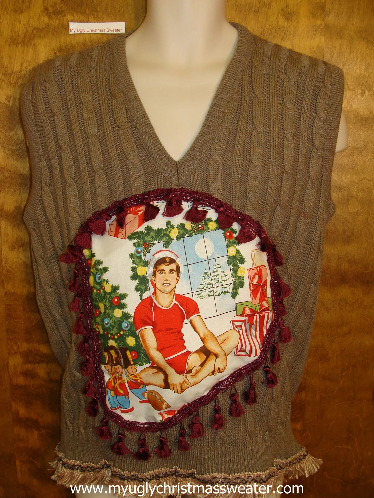 Crazy Fun Mens Hottie Guy Ugly Christmas Sweater Vest