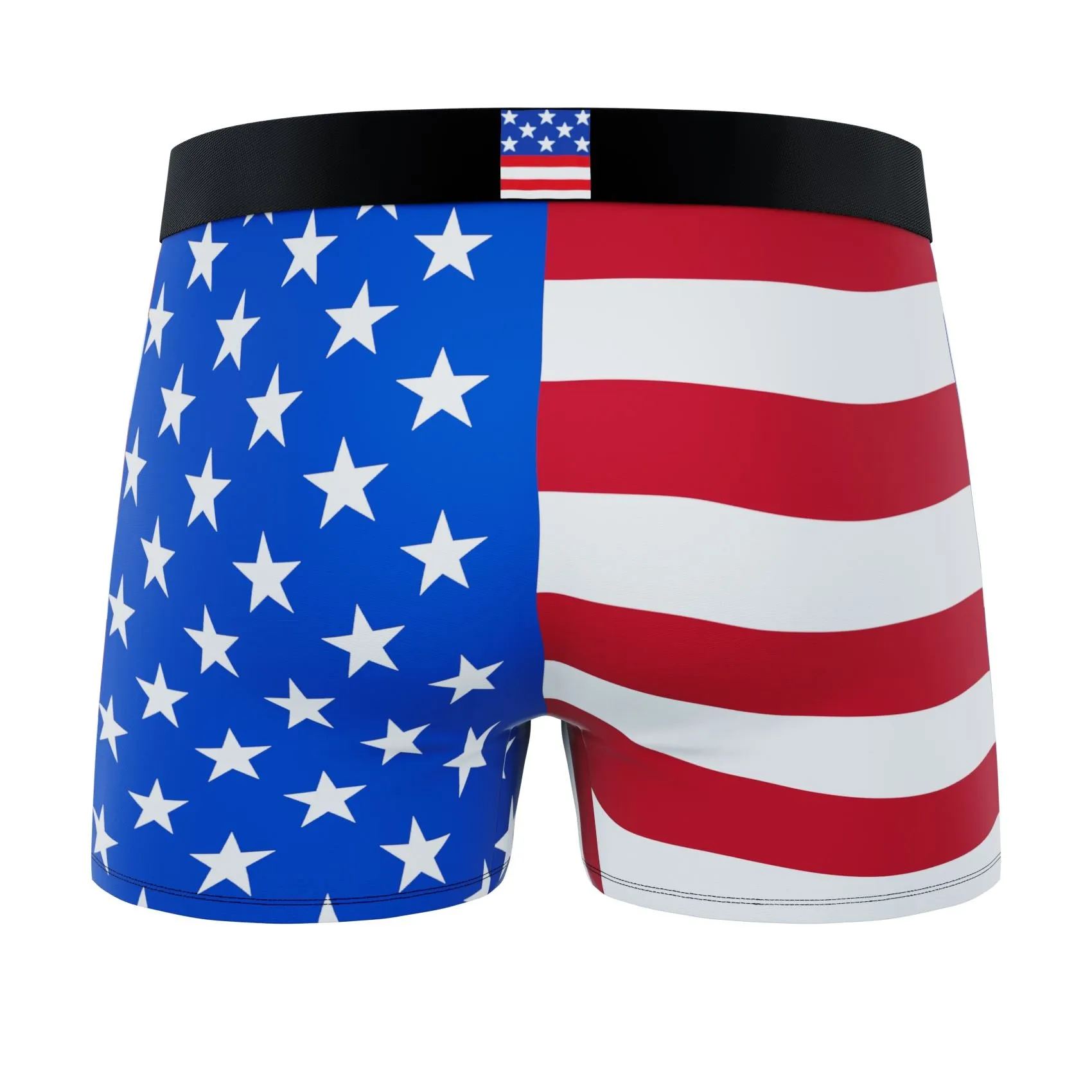 CRAZYBOXER America Money-Flag Men's Boxer Briefs (Pack 2)