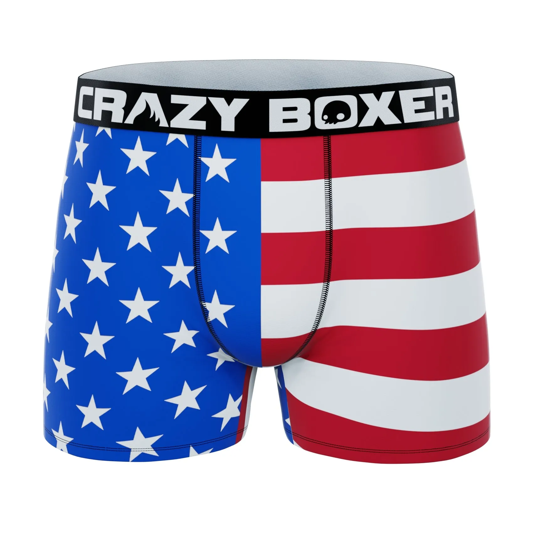 CRAZYBOXER America Money-Flag Men's Boxer Briefs (Pack 2)