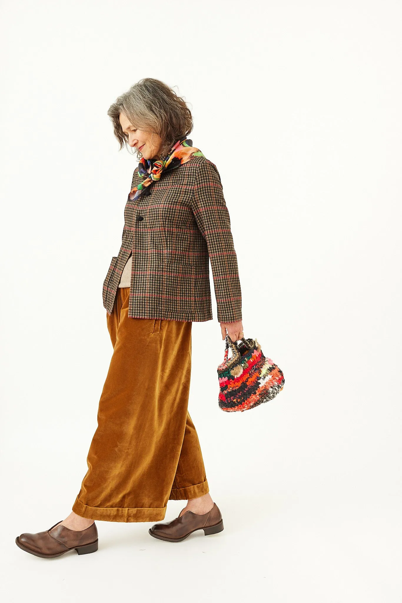 Daniela Gregis - Jacket Cavallo Donna Jeroni - Red Black Camel Tartan