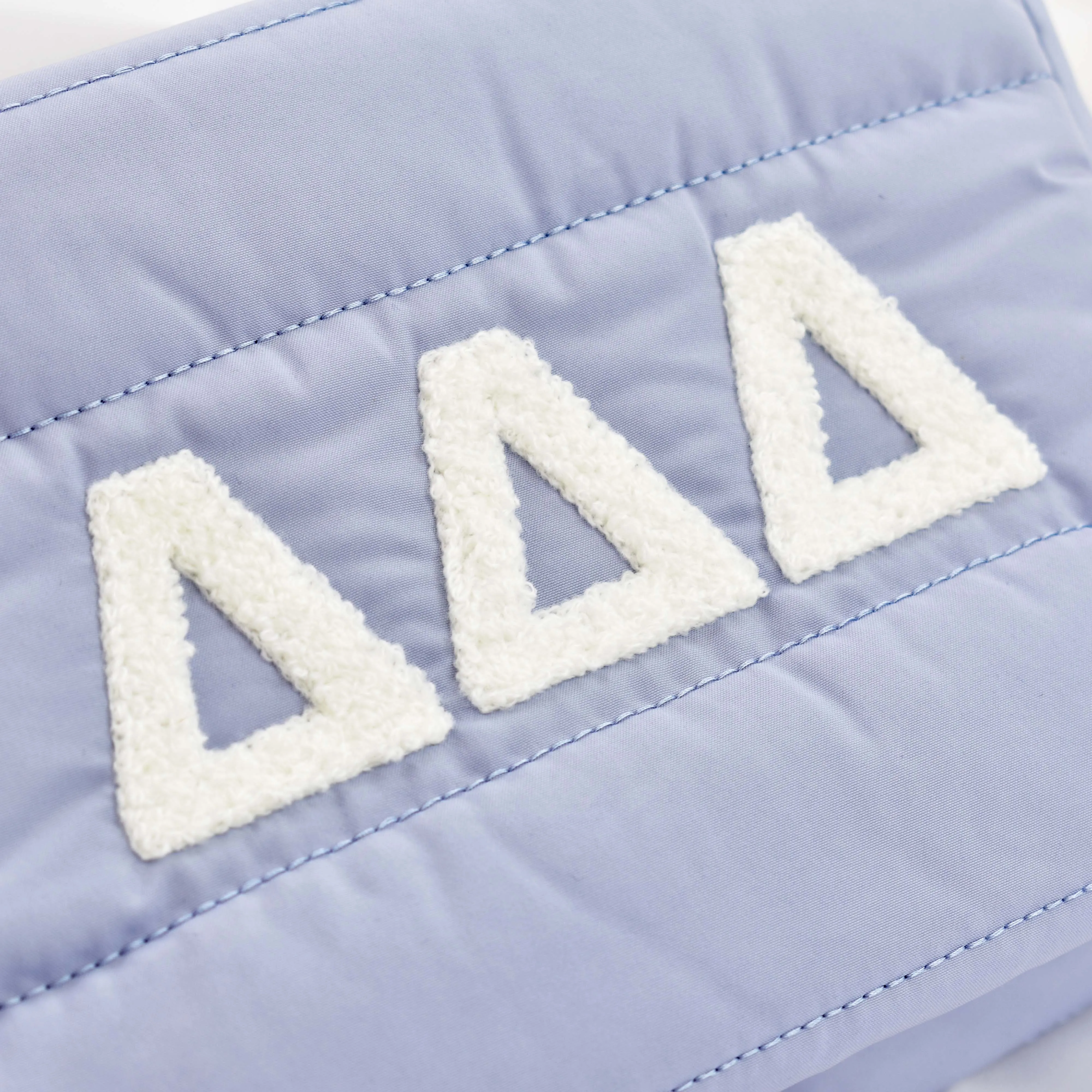 Delta Gamma Makeup Bag - Puffer Style with Sorority Letters