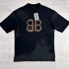 Distressed BB Crypto Tshirt Black