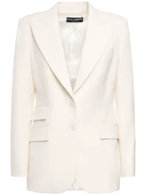 Dolce&amp;Gabbana   Single breast wool cady jacket 