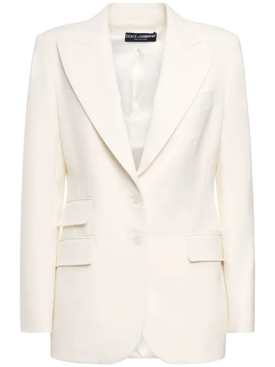 Dolce&amp;Gabbana   Single breast wool cady jacket 