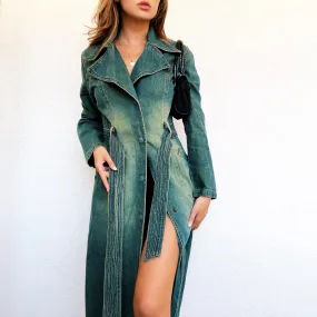 Early 2000s Denim Trench Coat