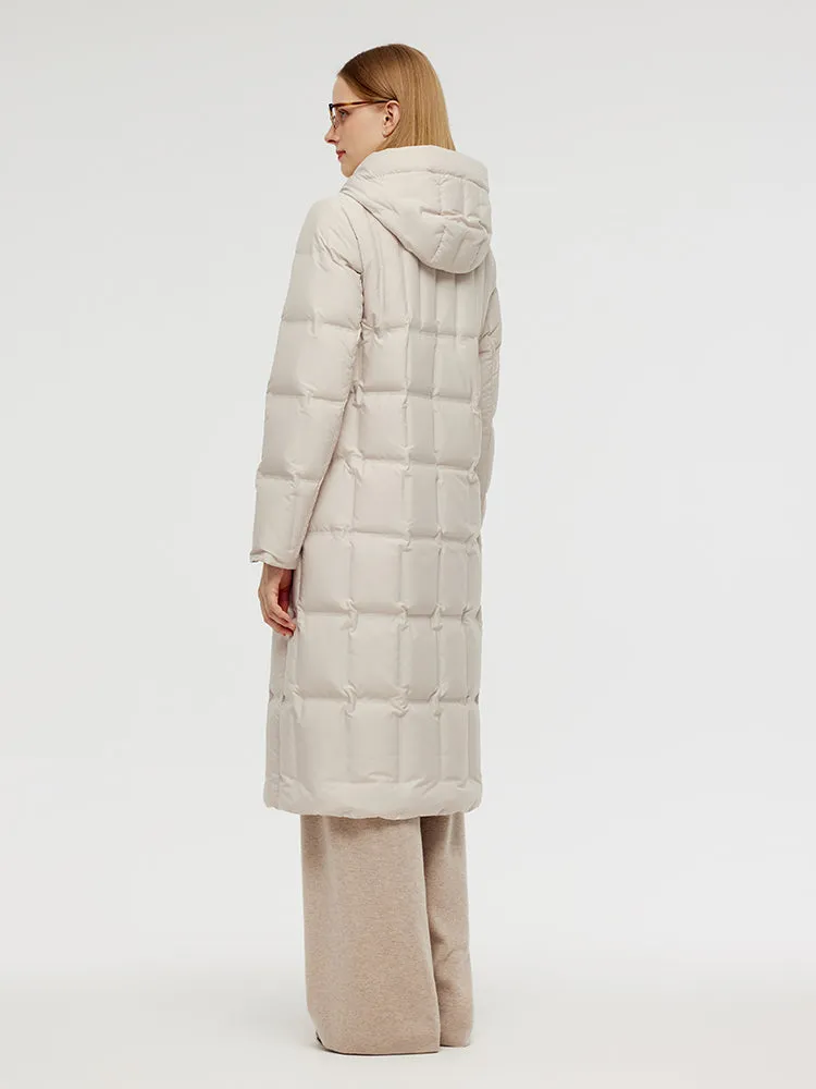 Full Length Hooded Goose Down Coat