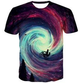 Galaxy T shirts Men Psychedelic T shirts Funny Vortex Tshirt Anime Abstract Tshirt Printed Gothic Tshirts Novelty Short Sleeve