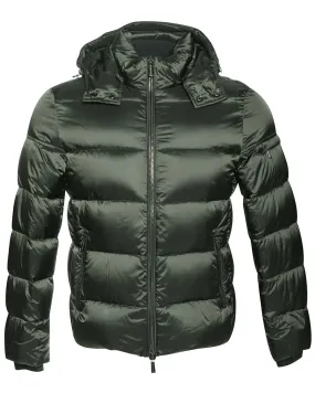 Green Hooded Puffer Jacket