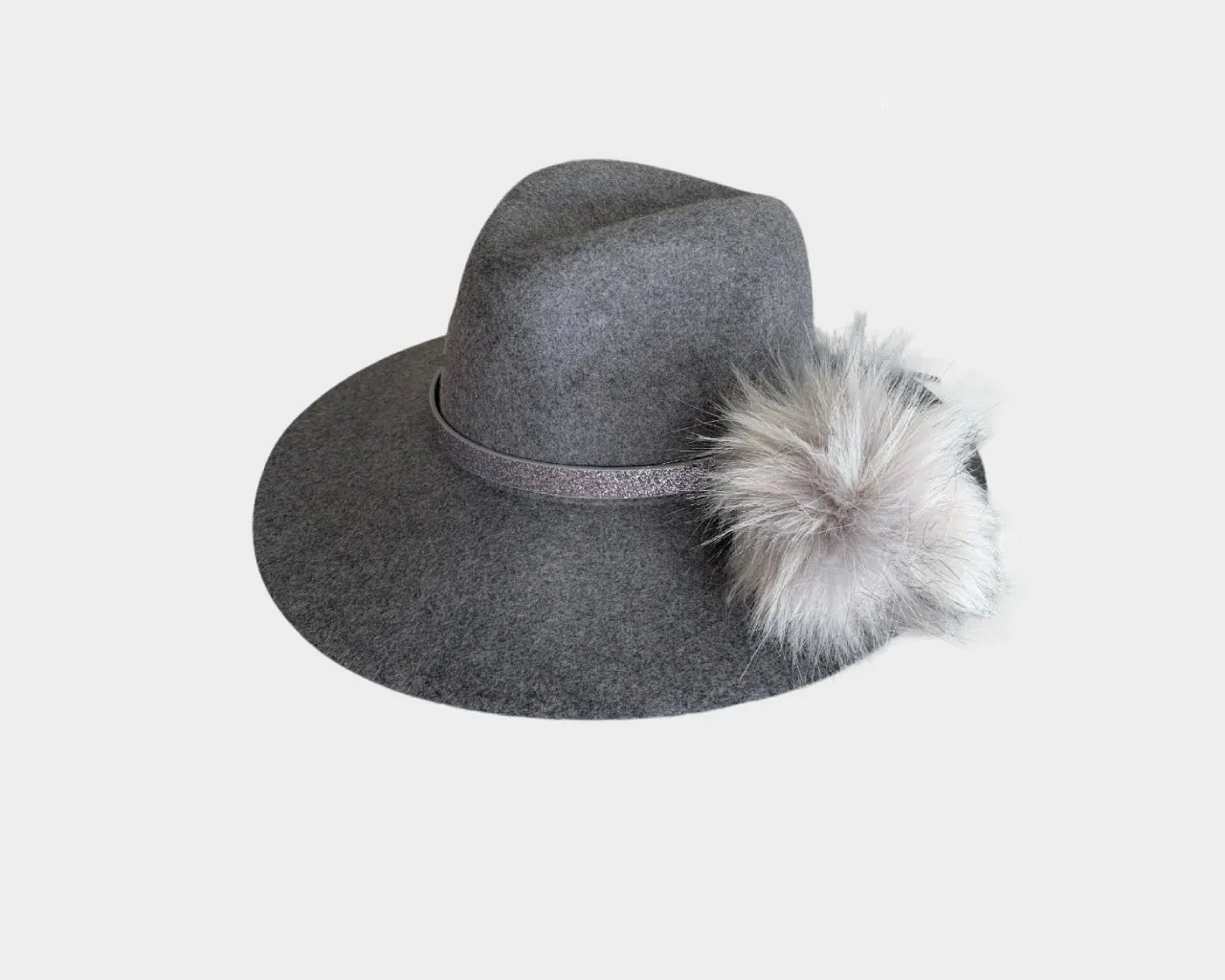 Grey Felt Panama Style Hat - The Aspen