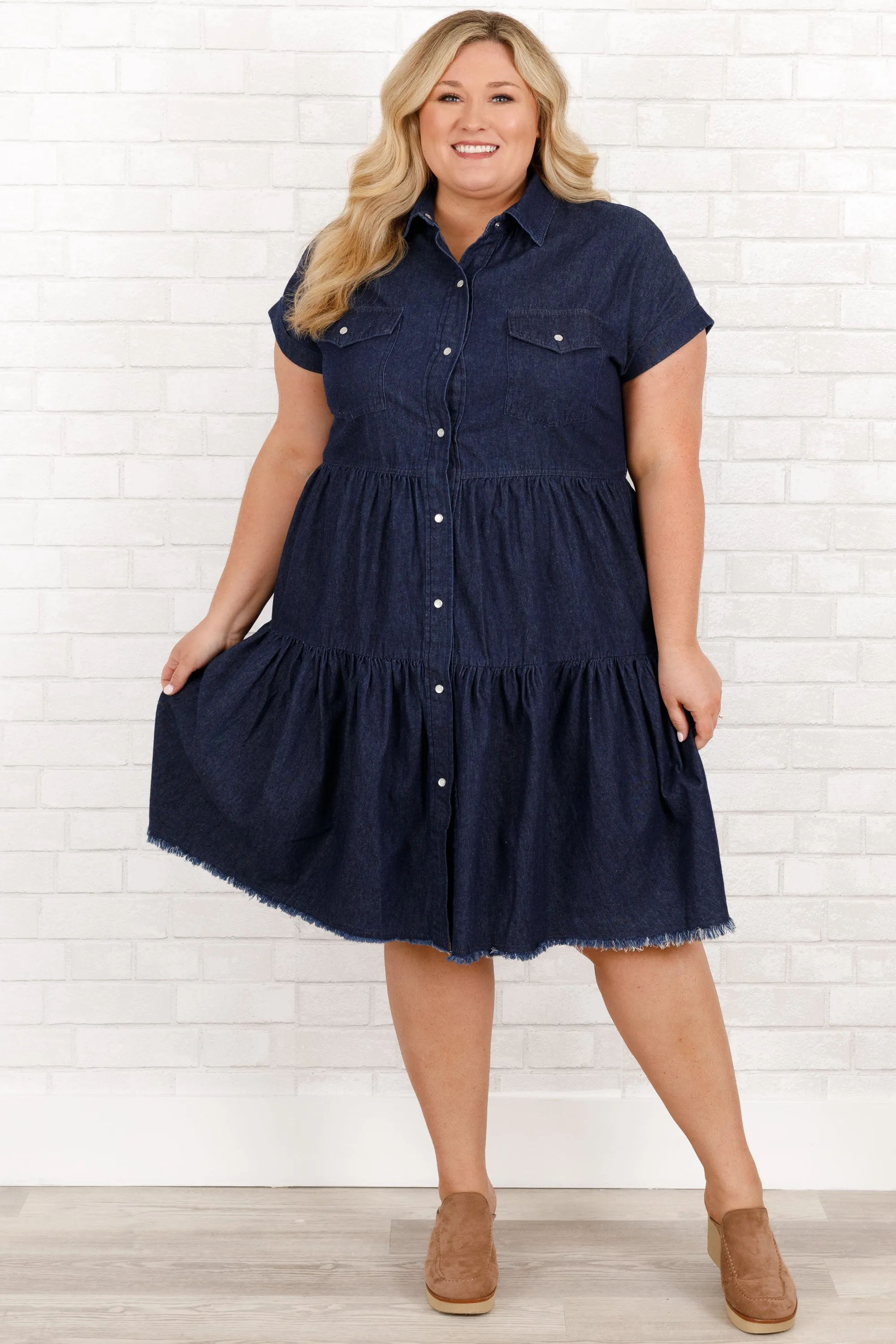 Heart in Your Hands Dress, Dark Denim