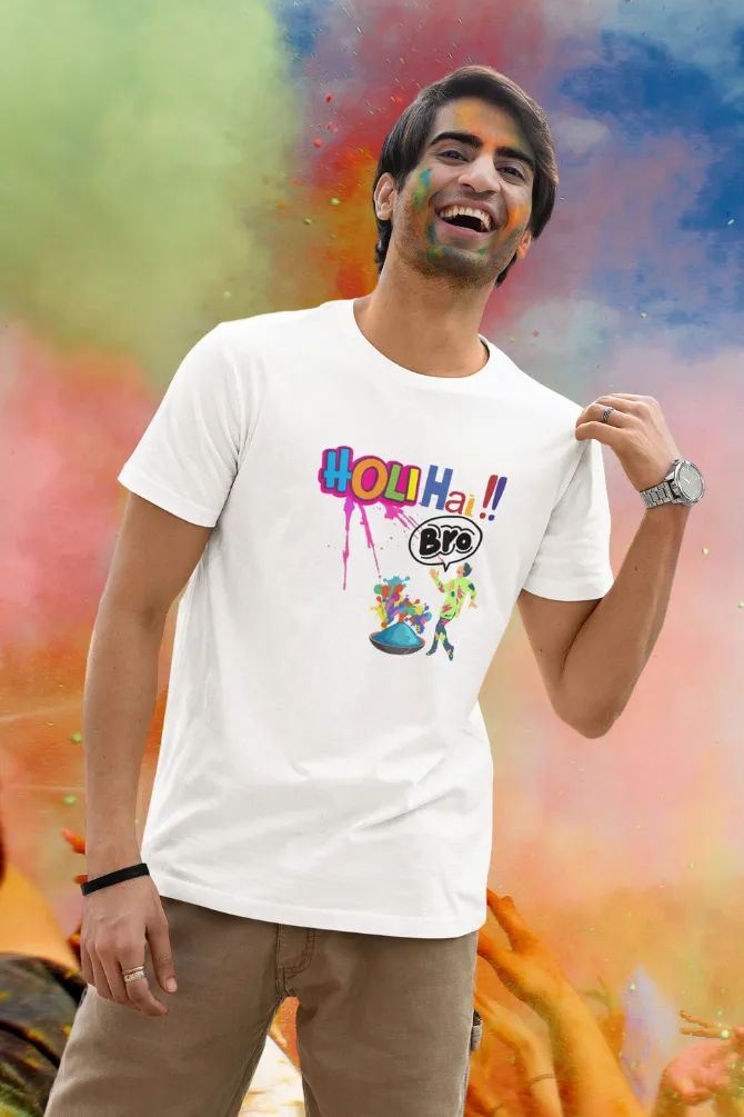 Holi Hai Bro! T-shirt for men