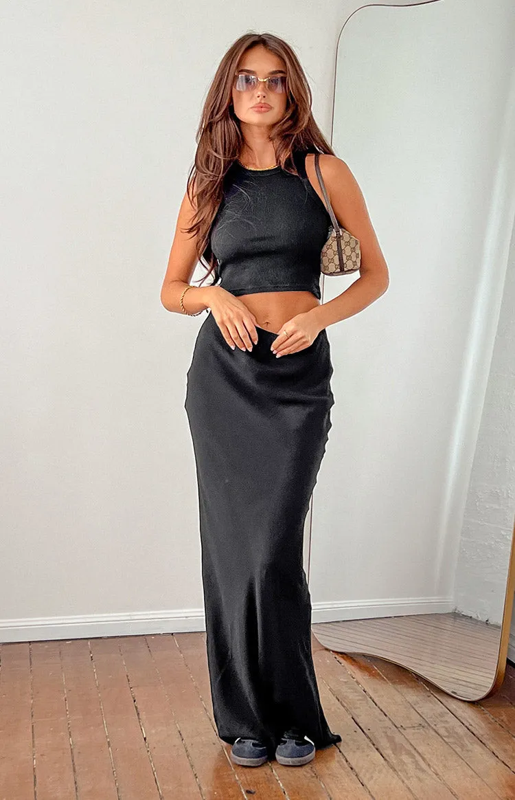 Jacqulin Black Maxi Skirt